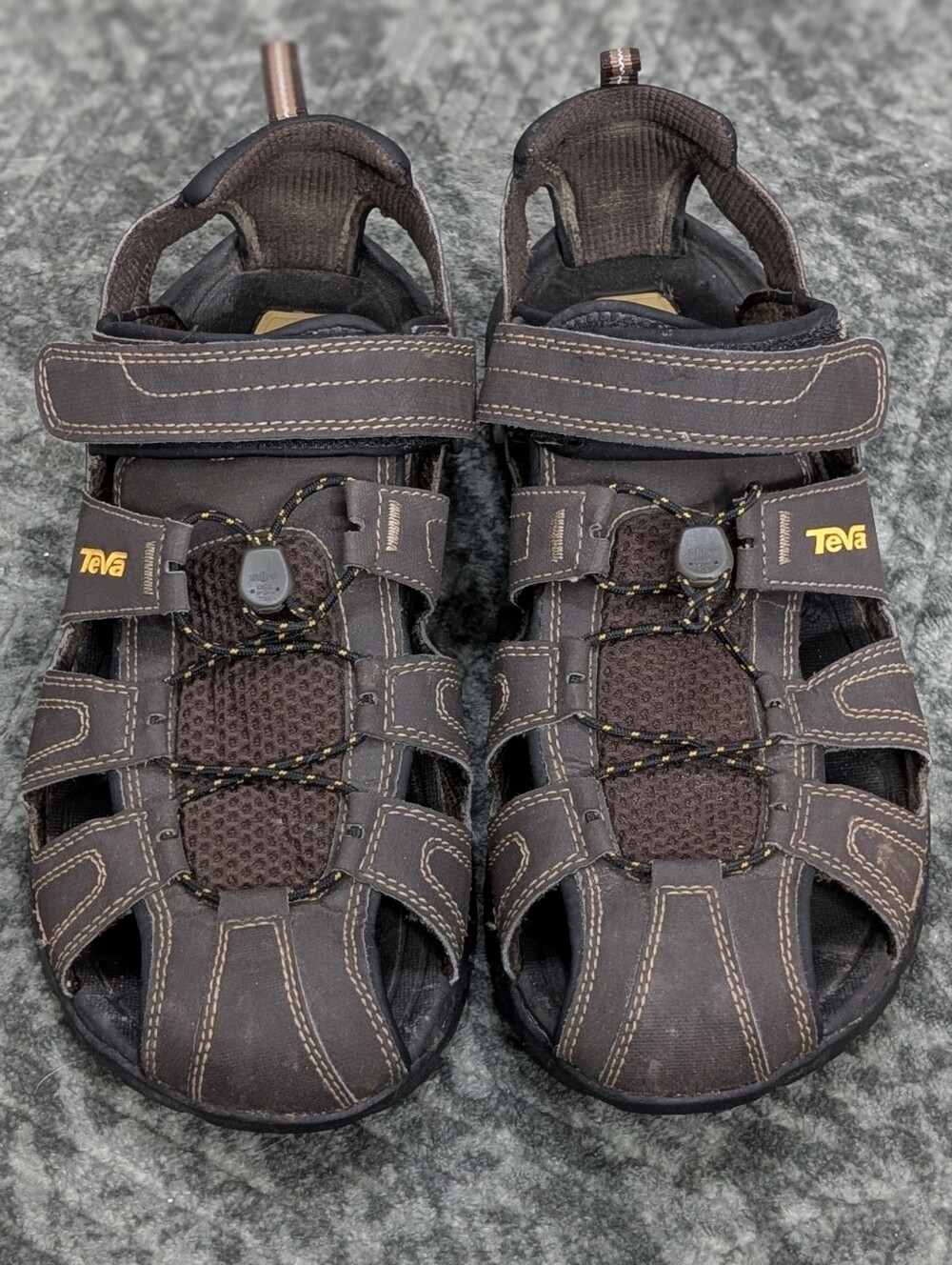 Teva Men's Sandals Brown Forebay Fisherman Sport Hiking ShocPad Size 10 Outdoor